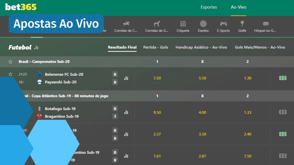 Apostas Ao Vivo Bet365