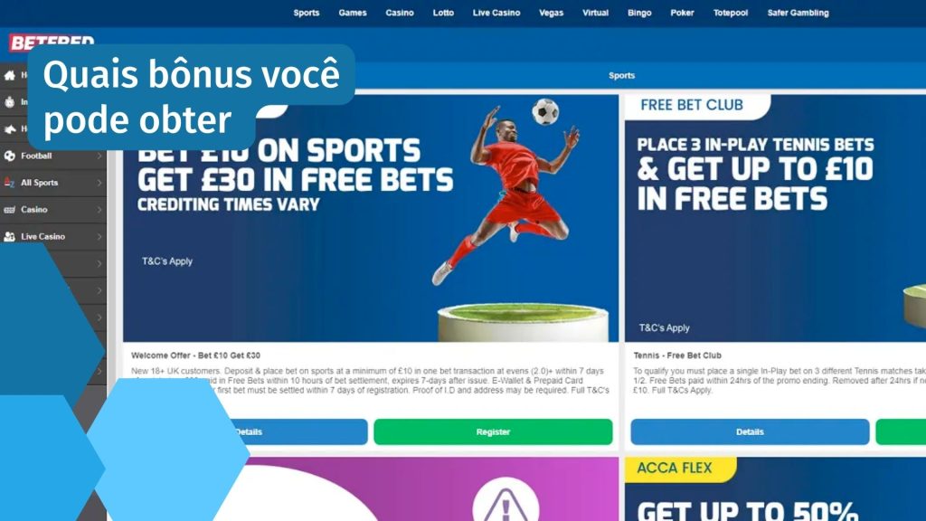 Quais bônus você pode obter  Betfred
