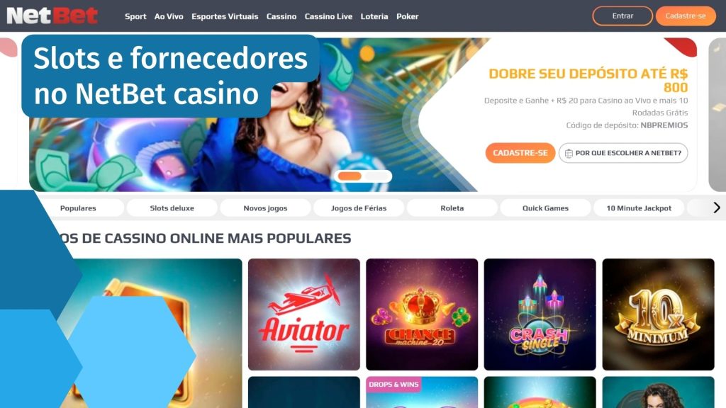 Slots e fornecedores no NetBet casino